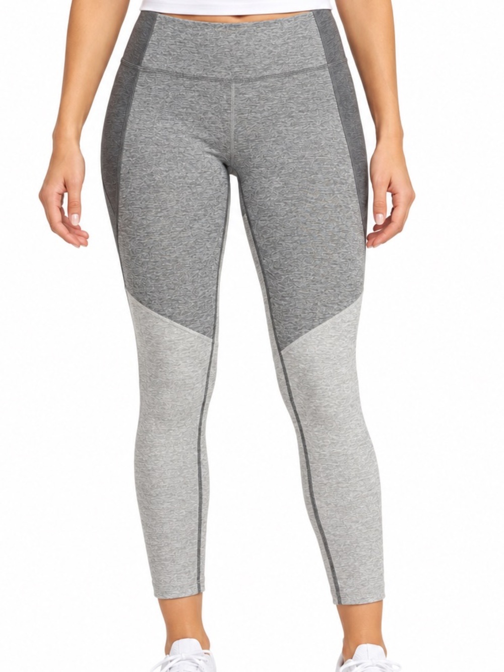Outdoor Voices Two Tone 7/8 Compression Leggings Gray Size Medium